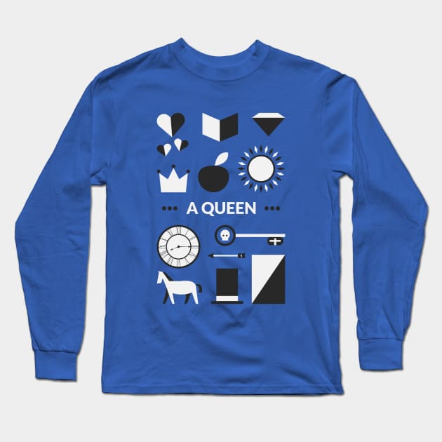 Once Upon A Time - A Queen Long Sleeve T-Shirt by Red